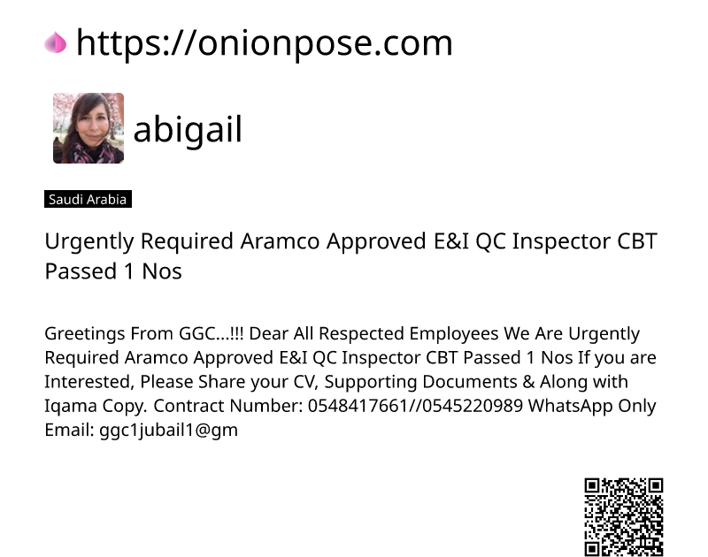 urgently-required-aramco-approved-ei-qc-inspector-cbt-passed-1-nos