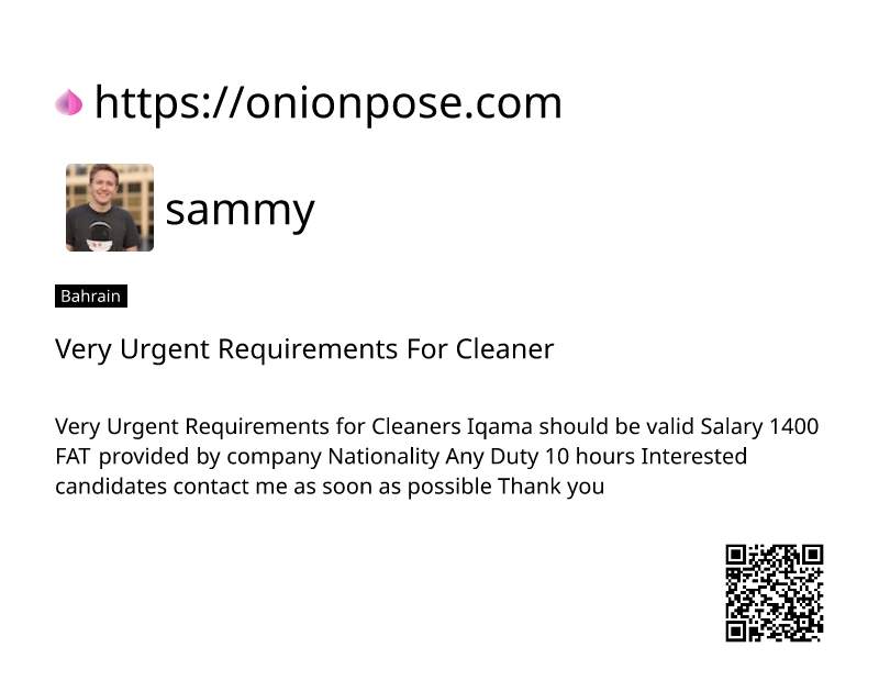 very-urgent-requirements-for-cleaner