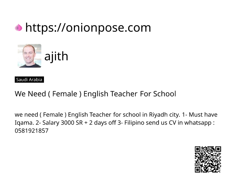 we-need-female-english-teacher-for-school